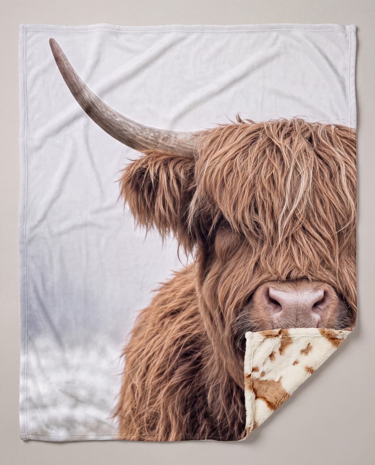 Highland Snow minky blanket