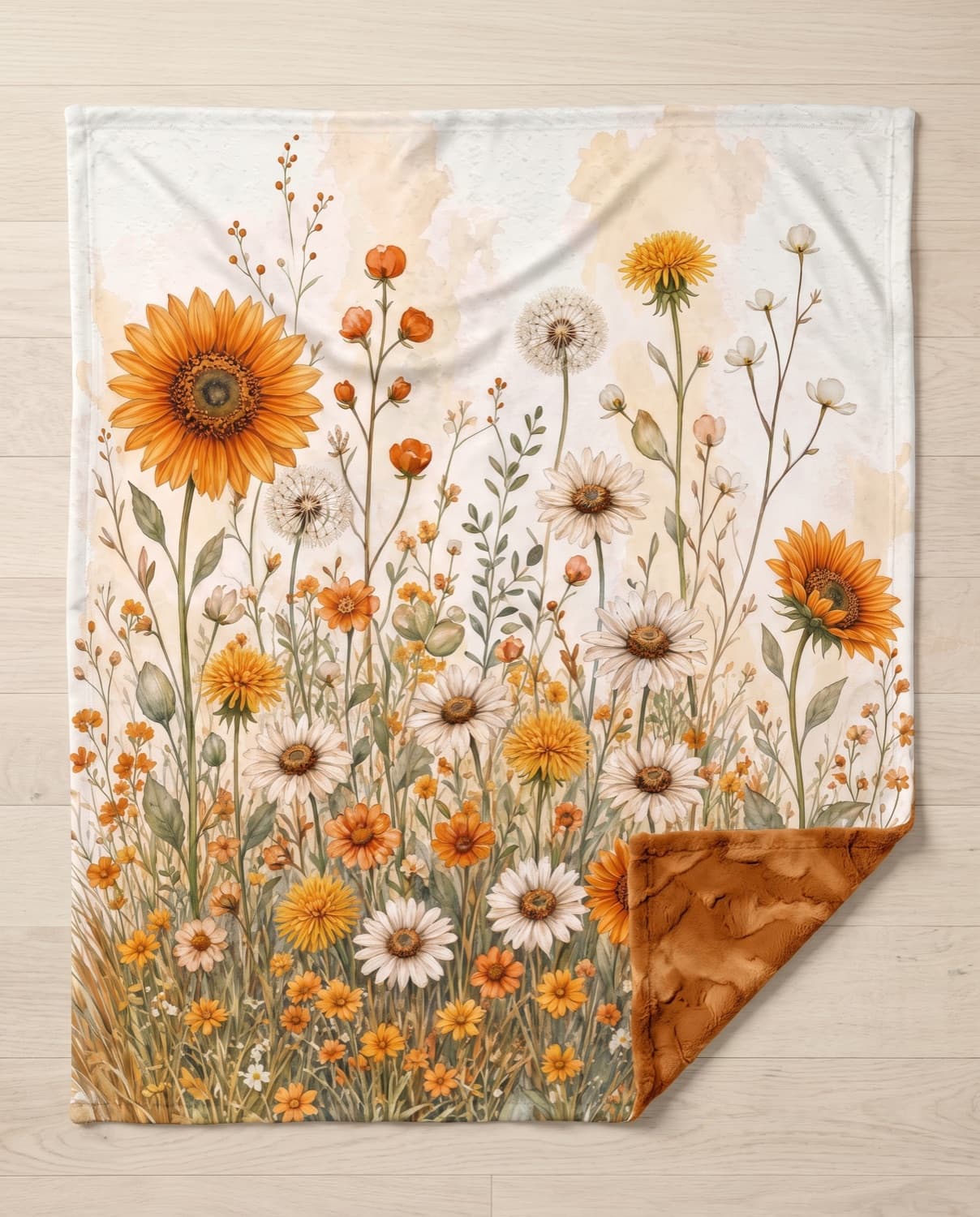 Wildflower Meadow minky blanket